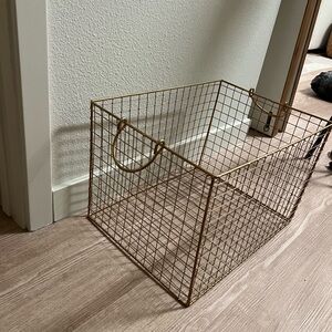 Gold Wire Storage Basket